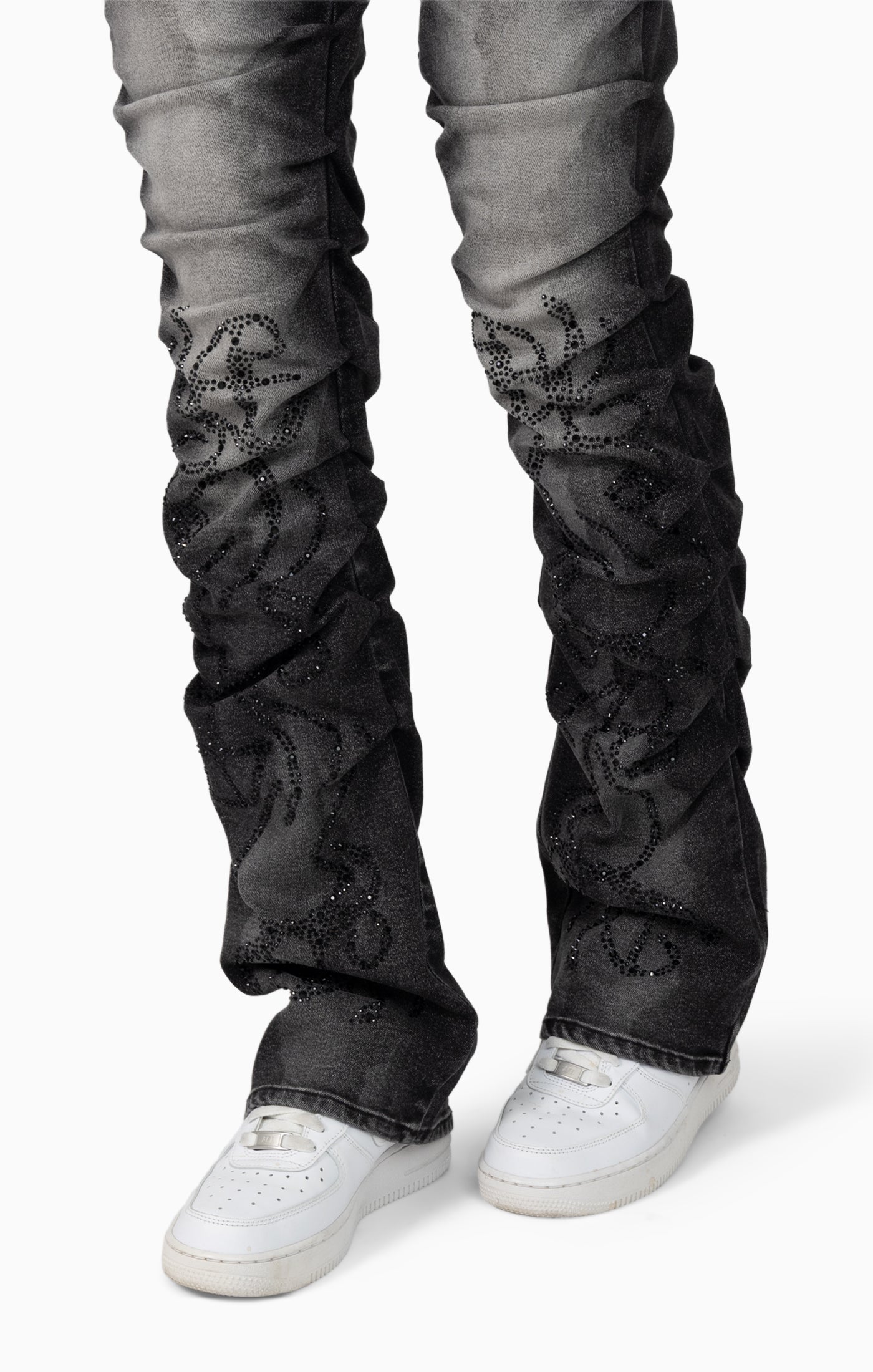Smoke Rise Women's Drop Shoulder Patched Jacket & High Rise Printed Jean Set