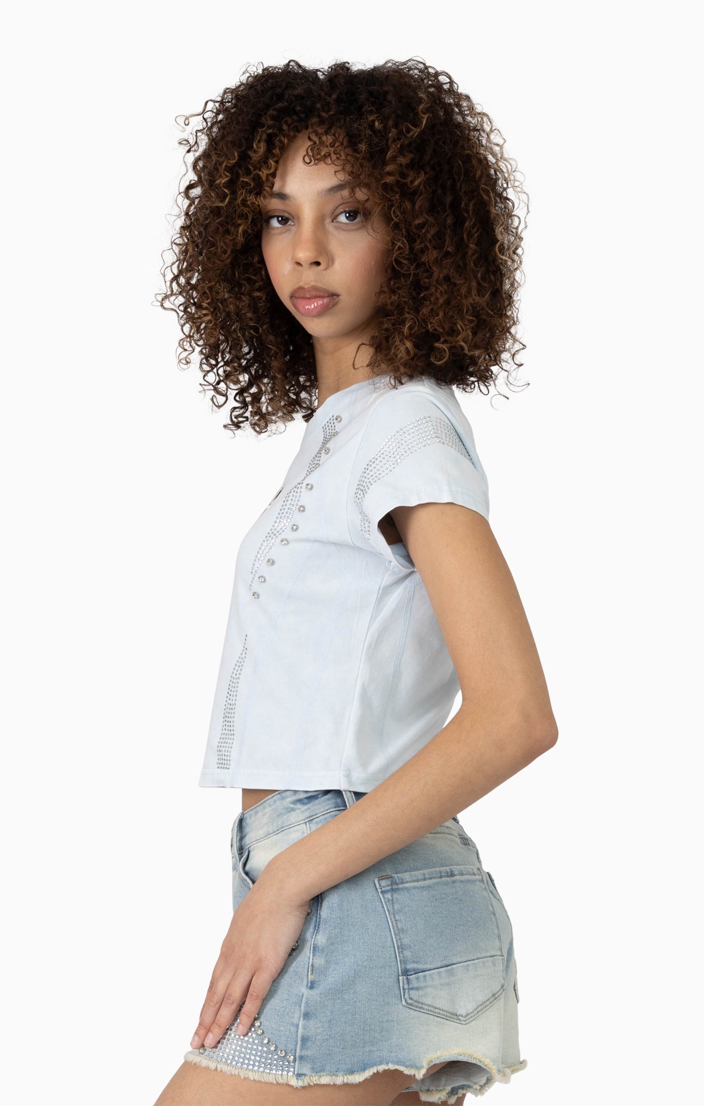 Smoke Rise Women's Cut Line Detailed Fit Tee