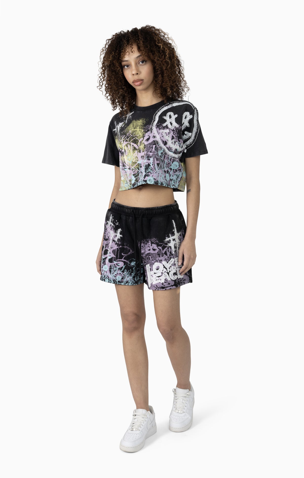 Smoke Rise Women's Smiley Face Graphic Tee