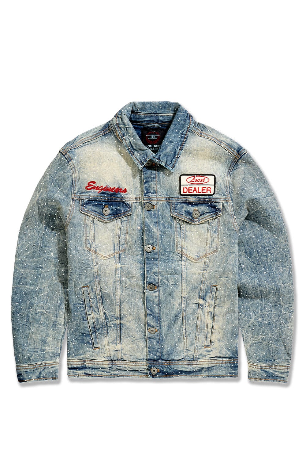 Jordan Craig "Local Dealer" Rhinestone Trucker Denim Jacket