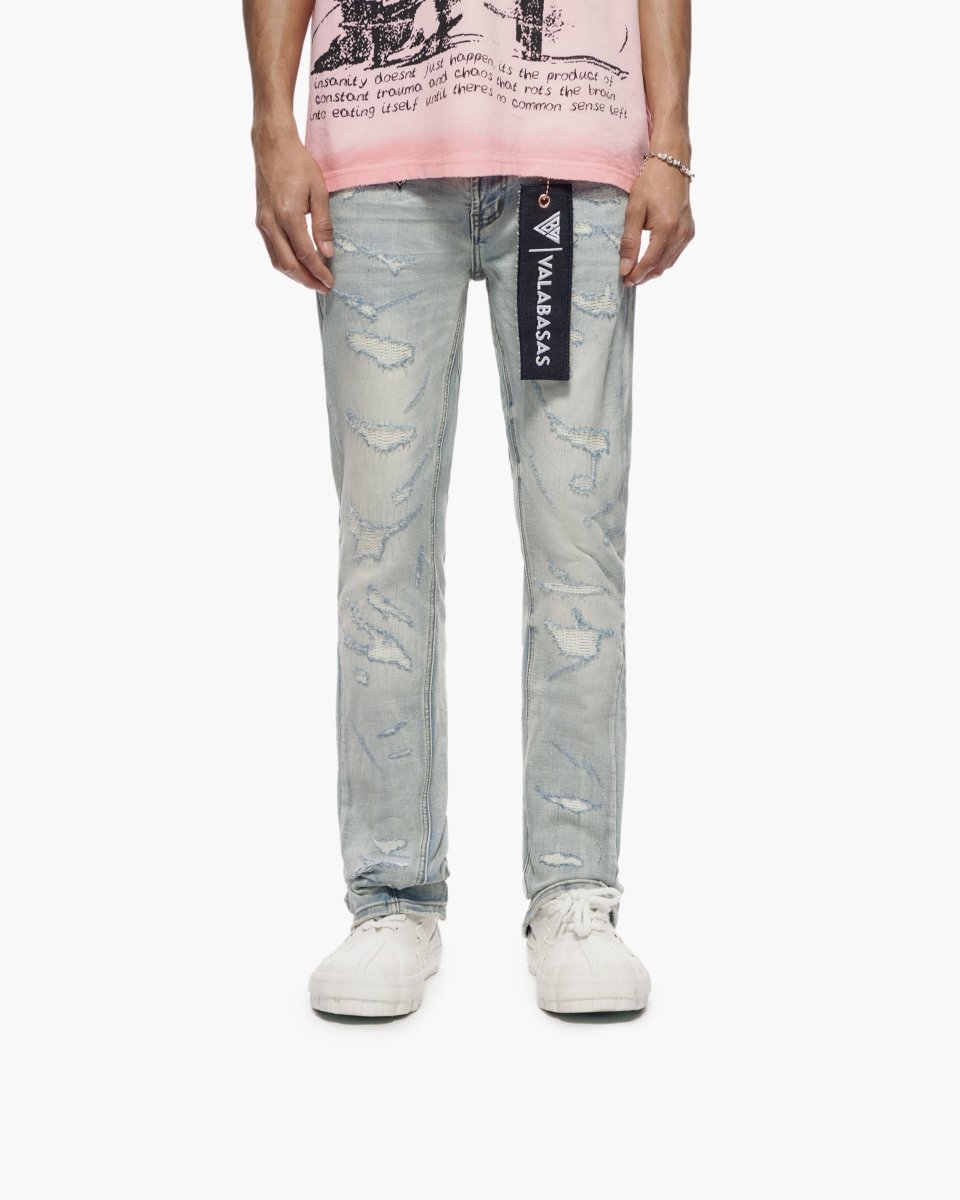 Valabasas Trance Stacked Light Blue Jeans