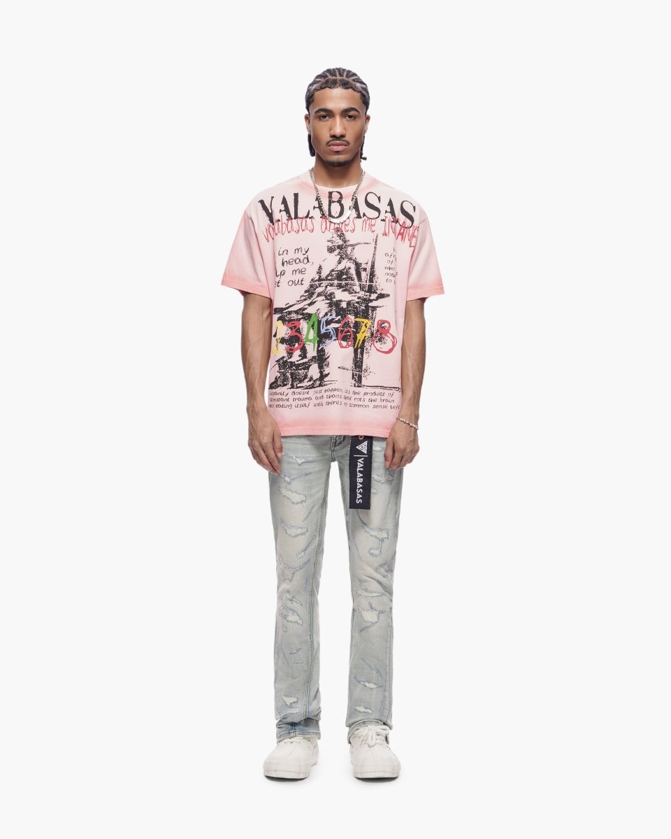 Valabasas Trance Stacked Light Blue Jeans