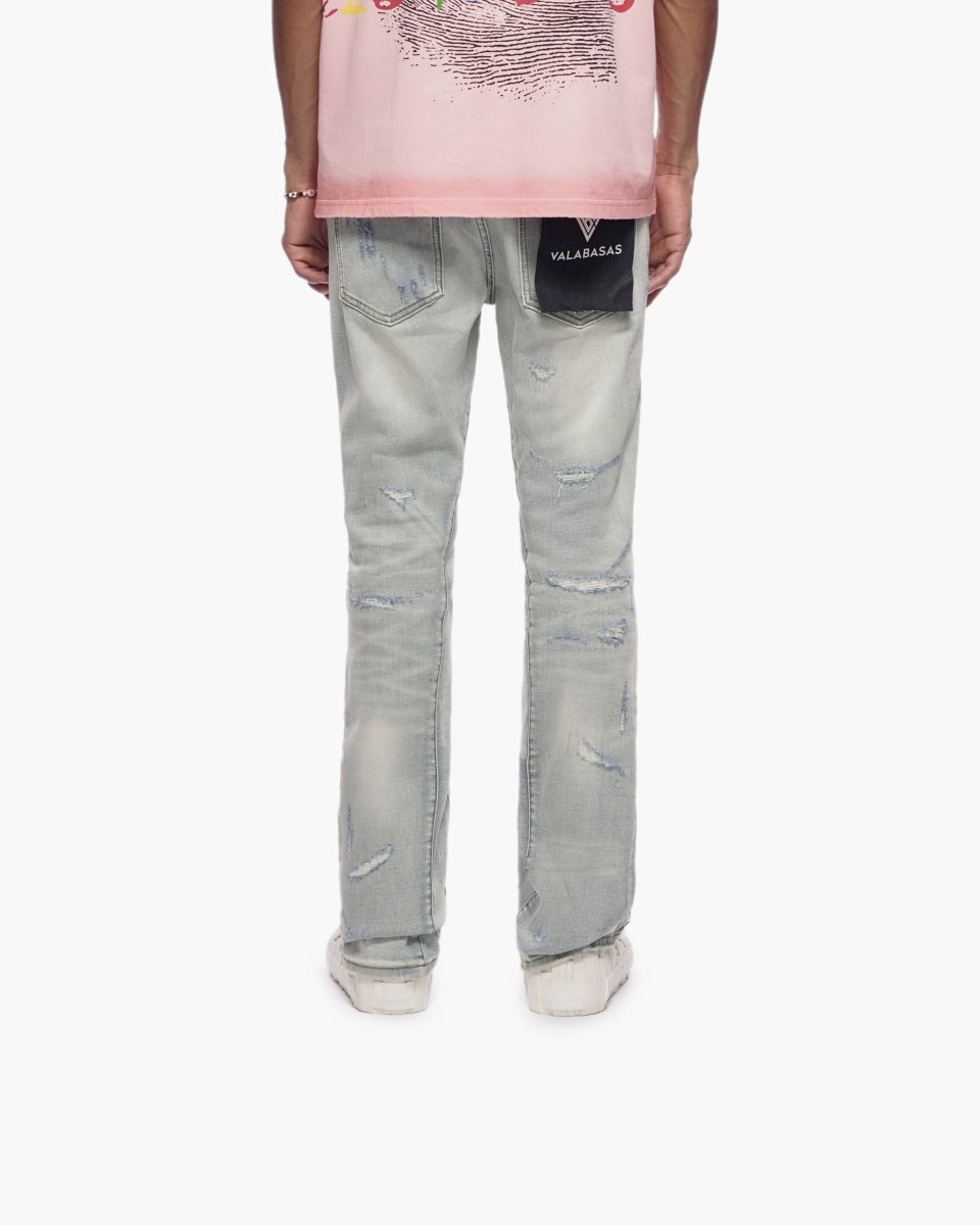 Valabasas Trance Stacked Light Blue Jeans