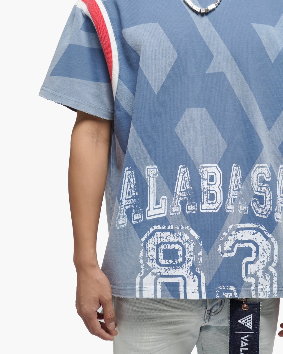 Valabasas "Vlbs Athletics" Tee - Vintage Blue