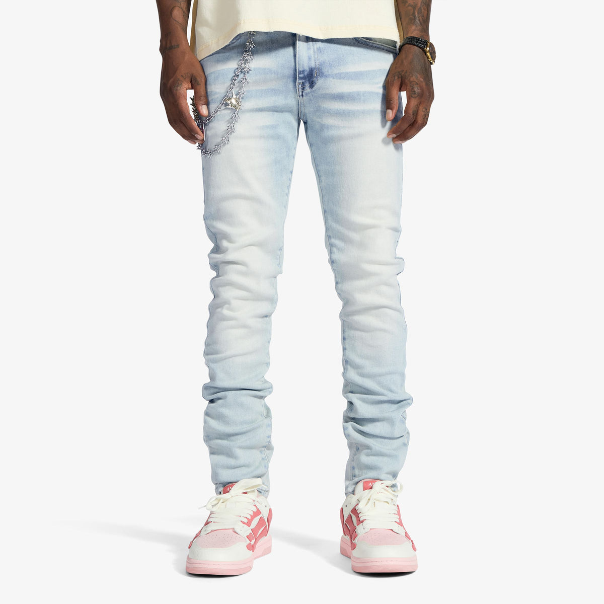 Melee "Scotland" Skinny Jeans - Light Blue