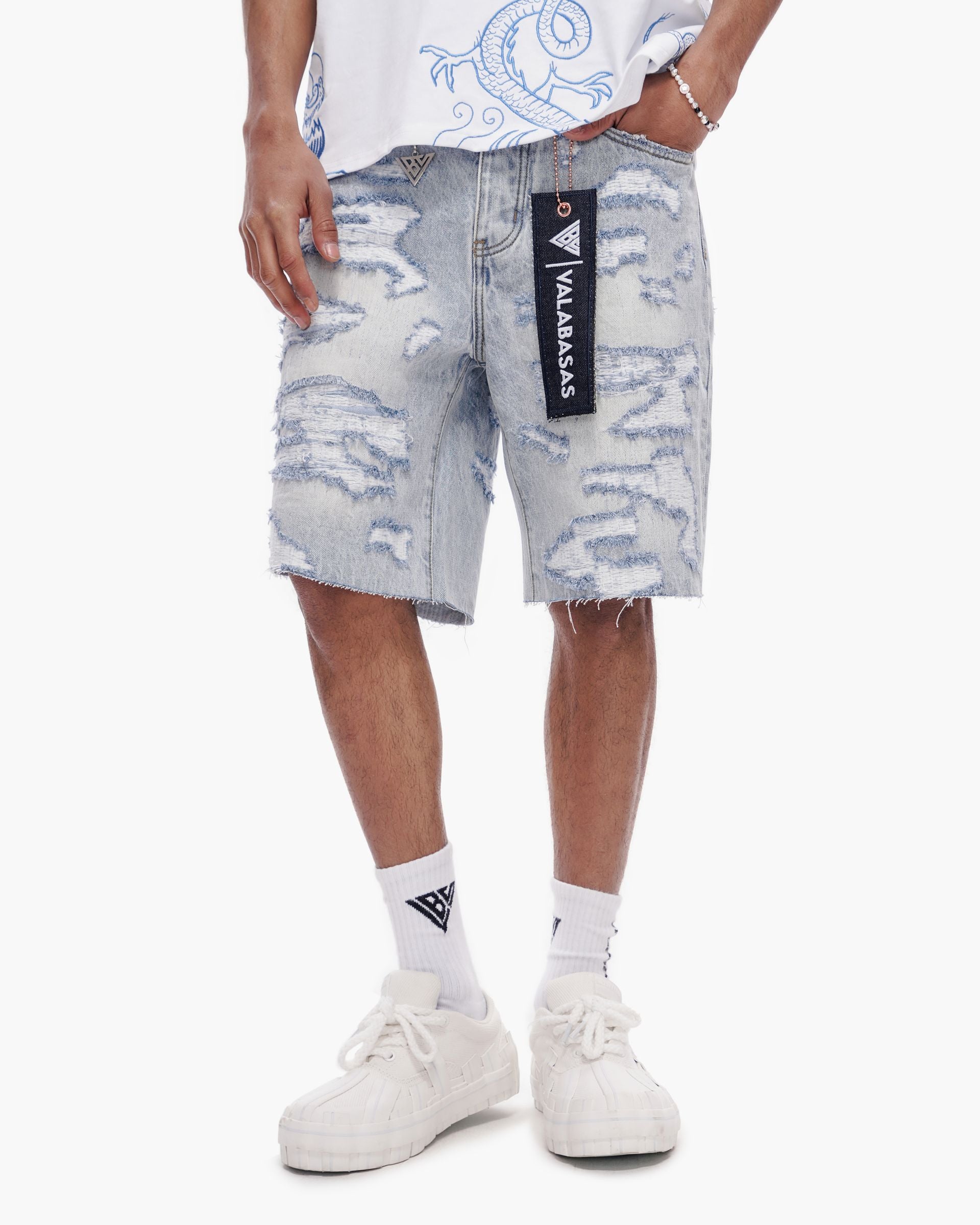 Valabasas "Incise" Jean Shorts