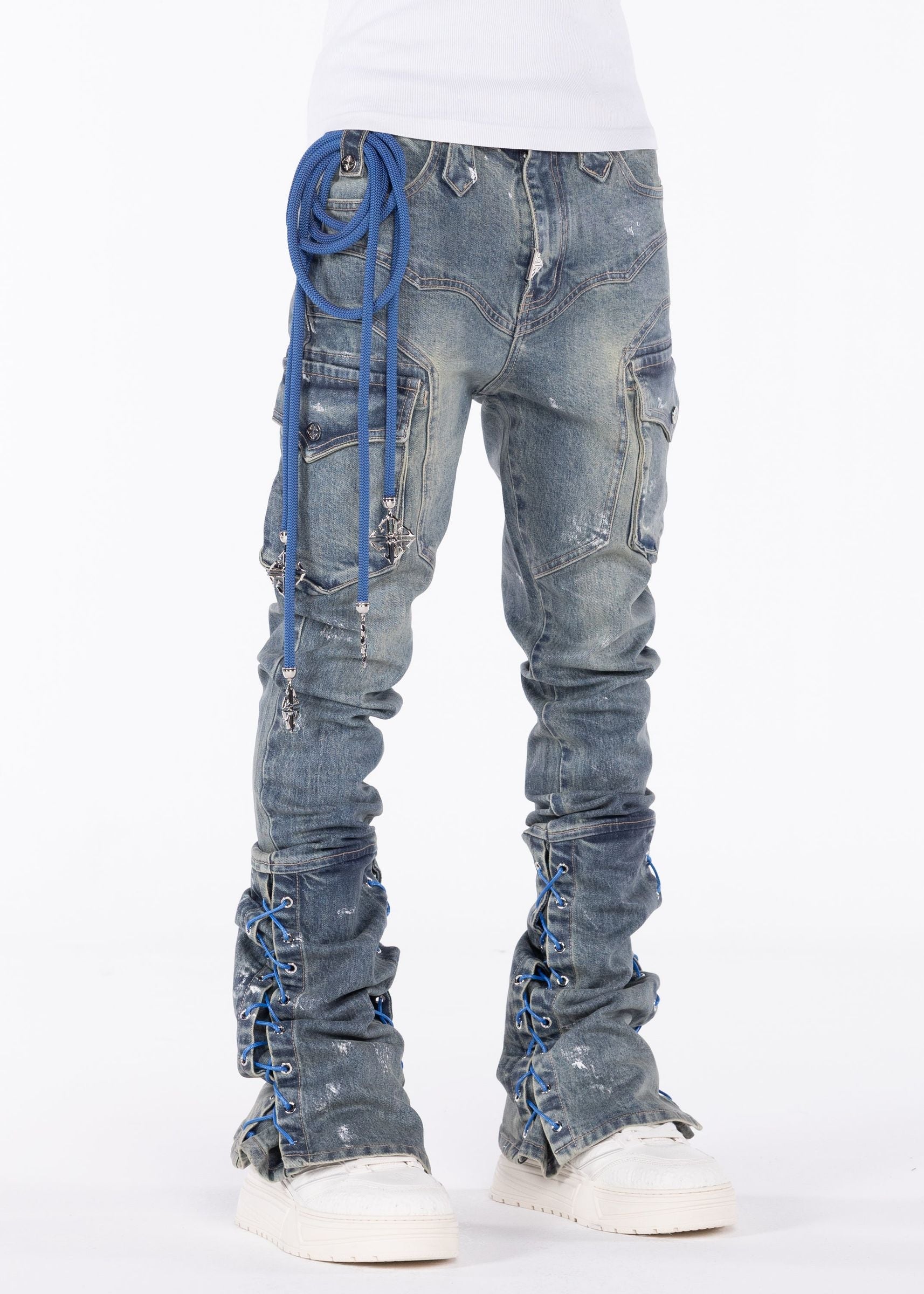 Guapi Aqua Blue Waxed Rope Denim