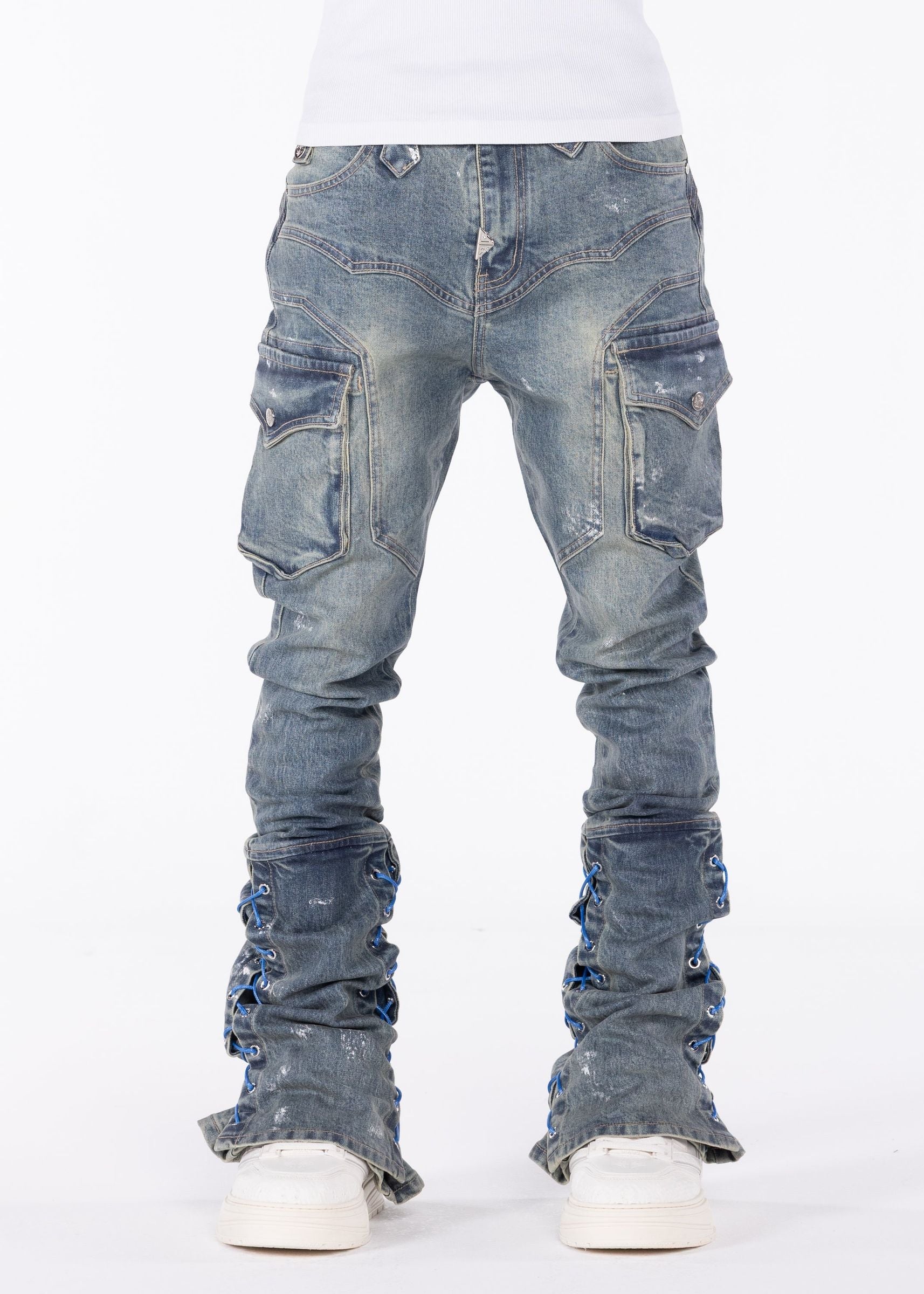 Guapi Aqua Blue Waxed Rope Denim