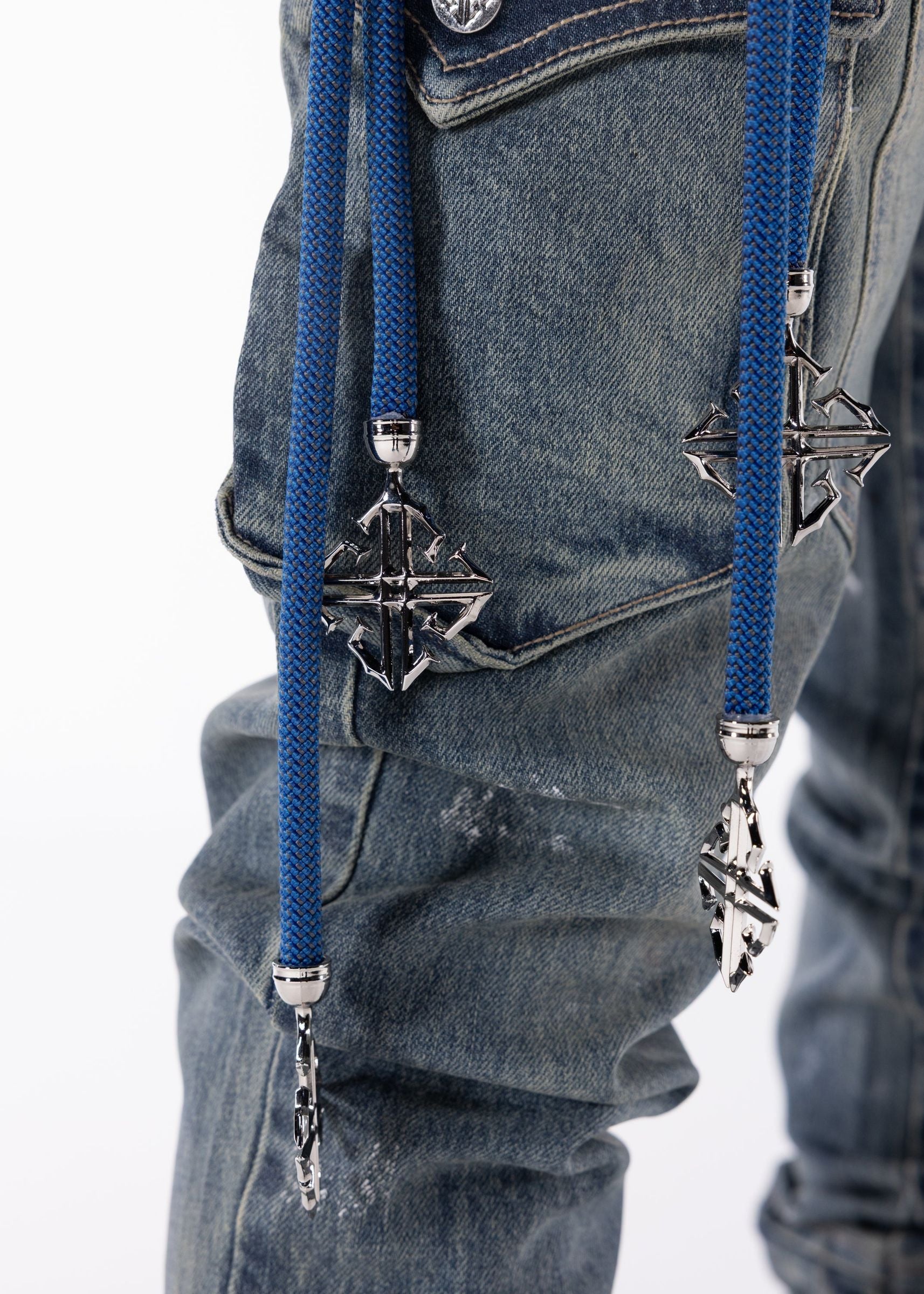 Guapi Aqua Blue Waxed Rope Denim
