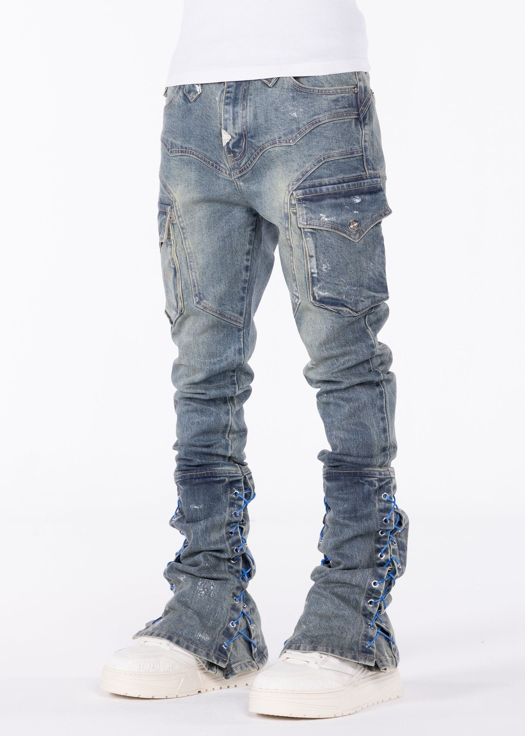 Guapi Aqua Blue Waxed Rope Denim