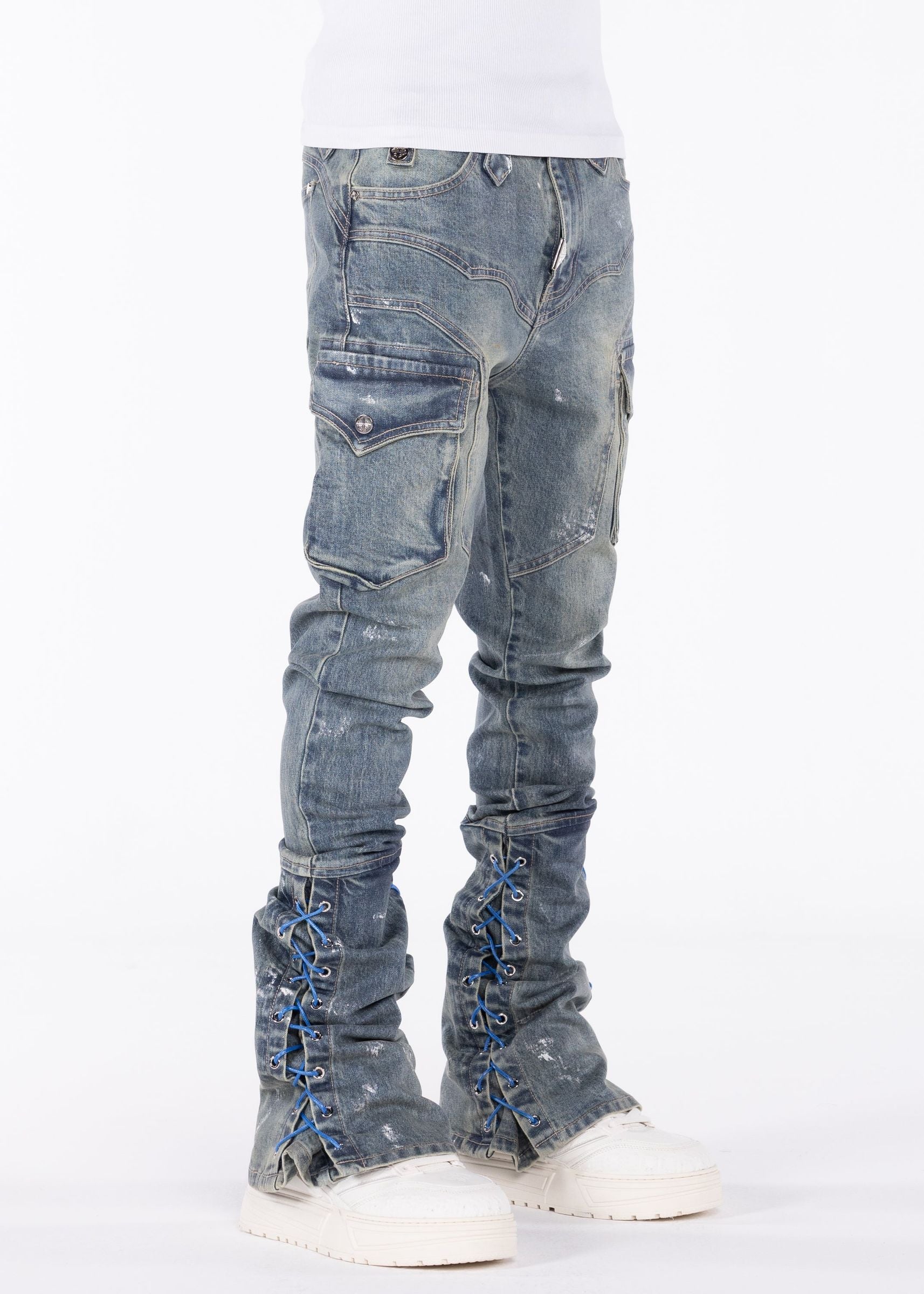 Guapi Aqua Blue Waxed Rope Denim