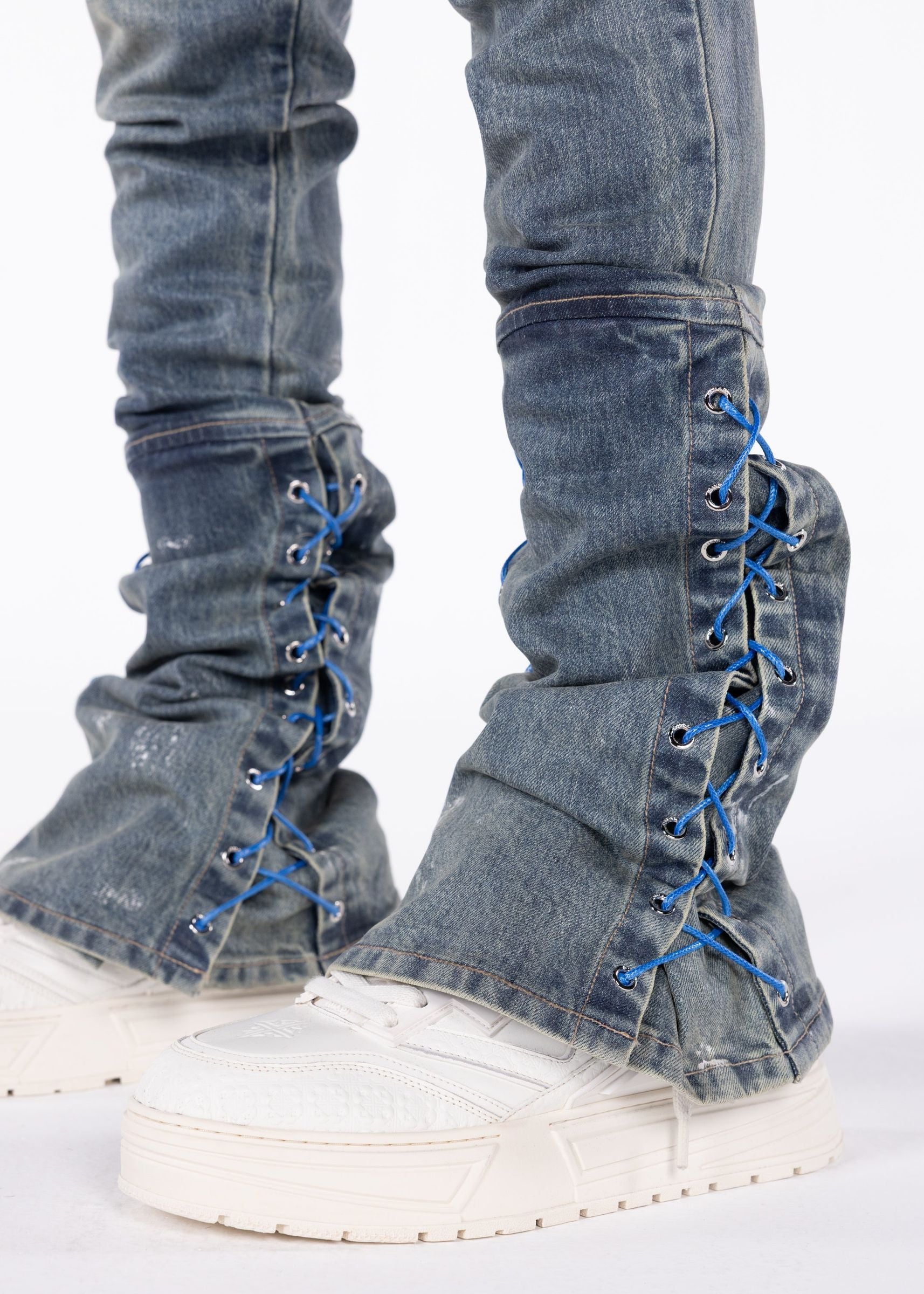 Guapi Aqua Blue Waxed Rope Denim
