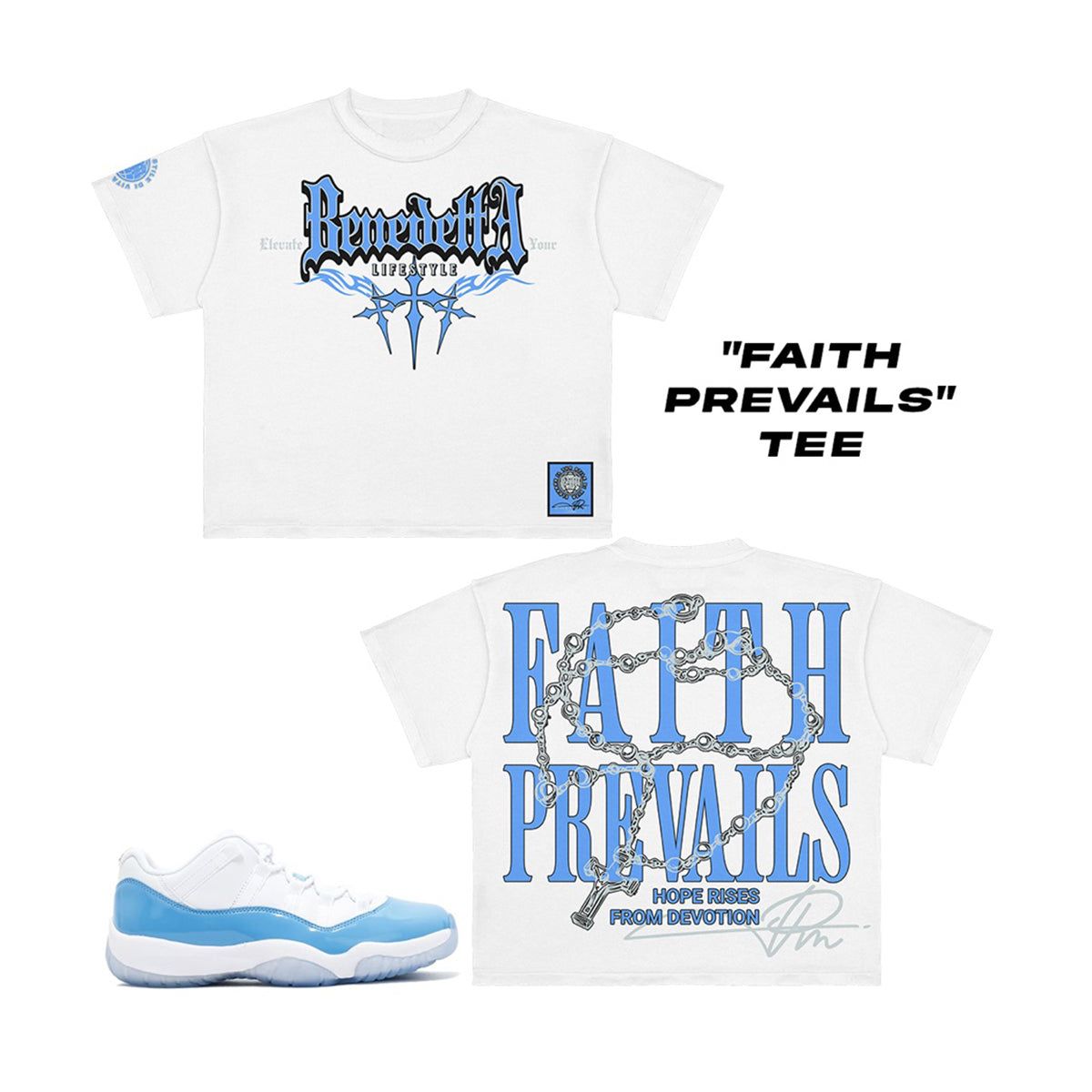 Premium Milano "Faith Prevails" Crew Neck T-Shirt