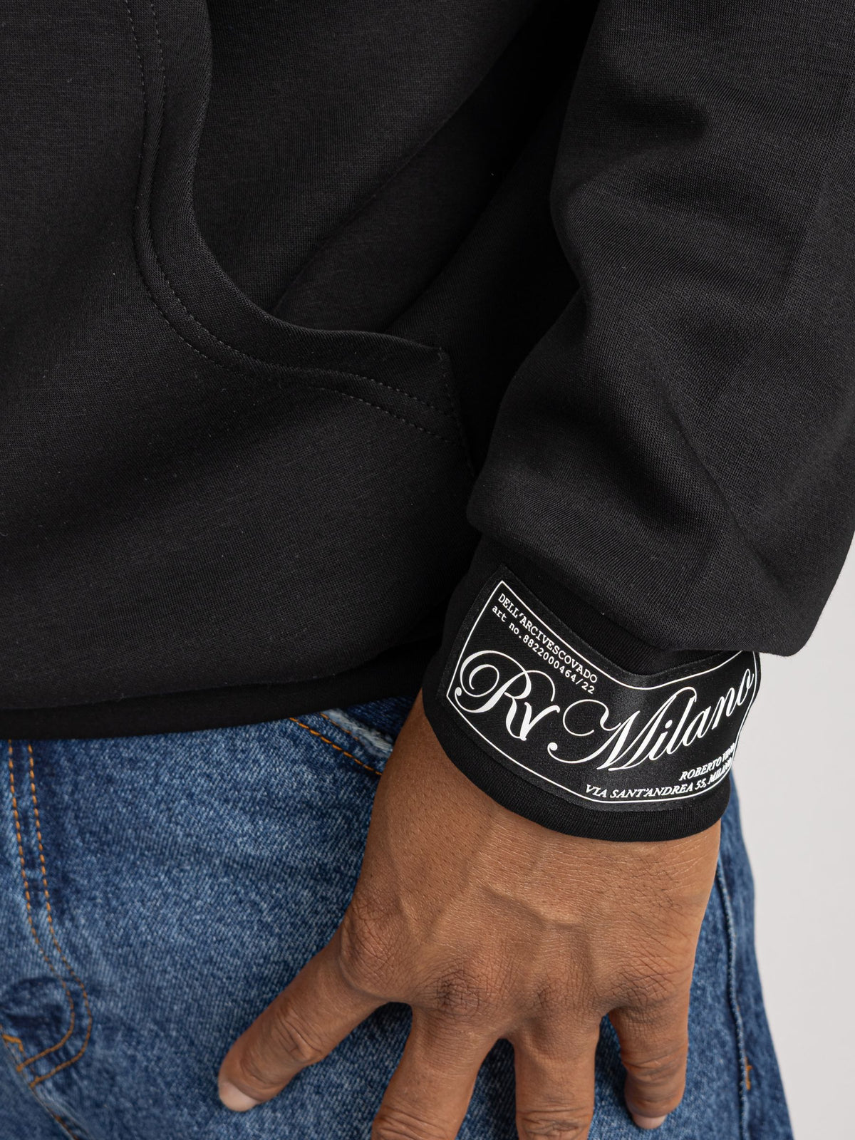 Roberto Vino "Classic RV Hoodie" - Milano Embossed Black