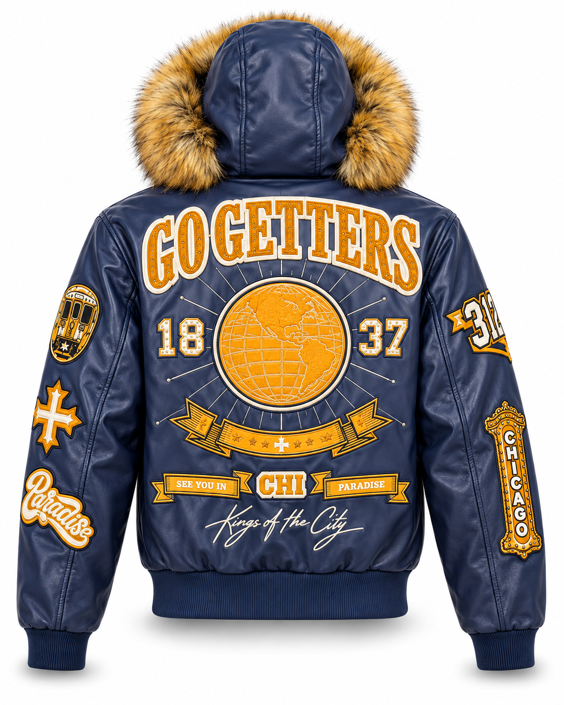 SYIP Exclusive Chicago Leather Jacket - Bears Colors