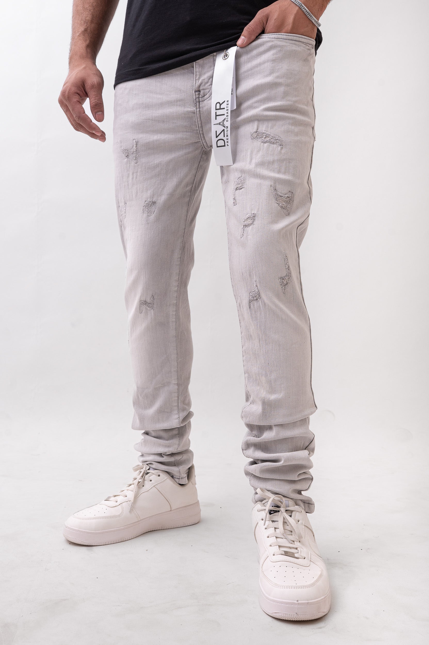 Disaster/DZATR Classic Skinny Stretch Jean - Grey Midway