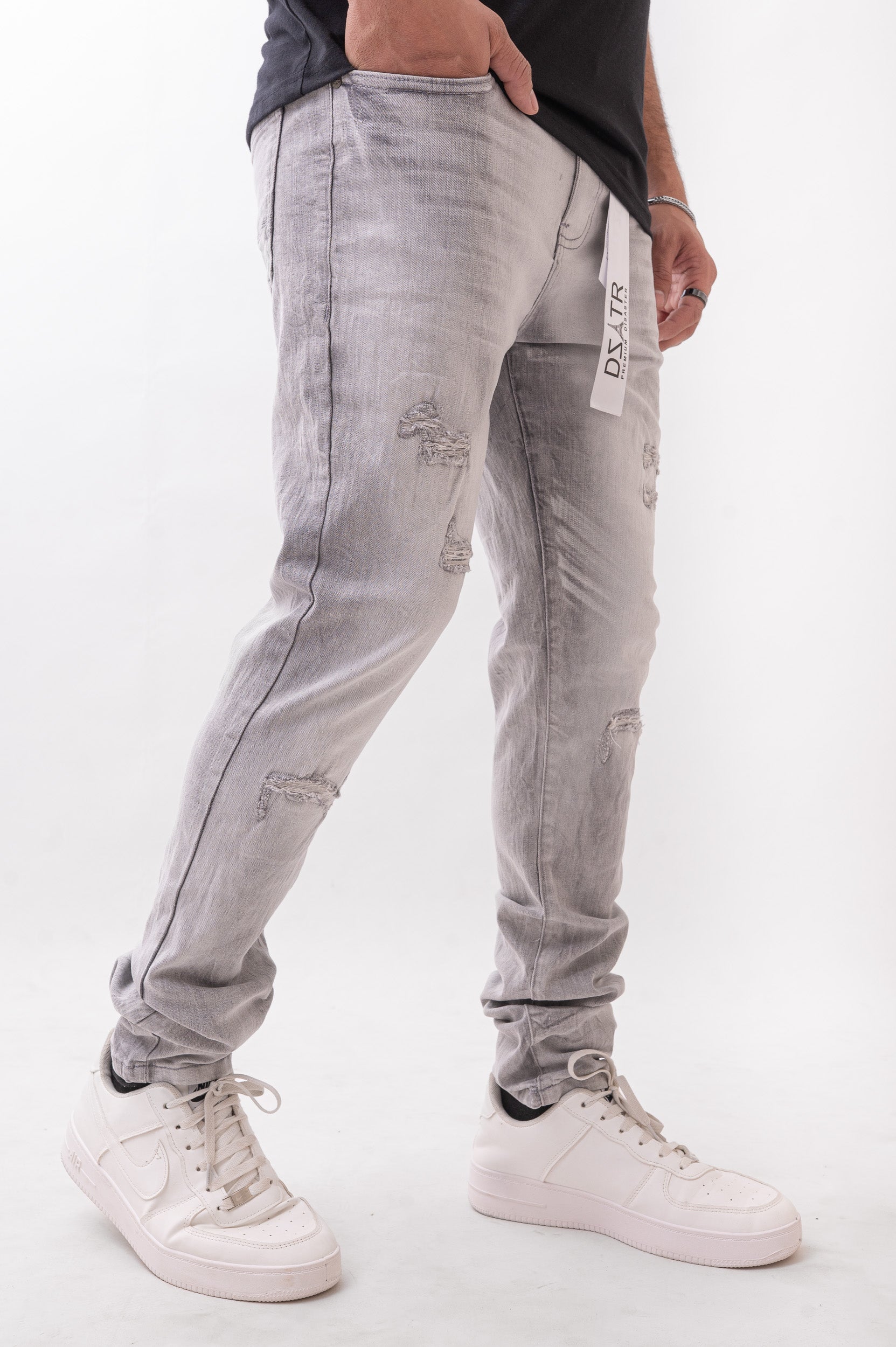 Disaster/DZATR Classic Skinny Stretch Jean - Grey Midway