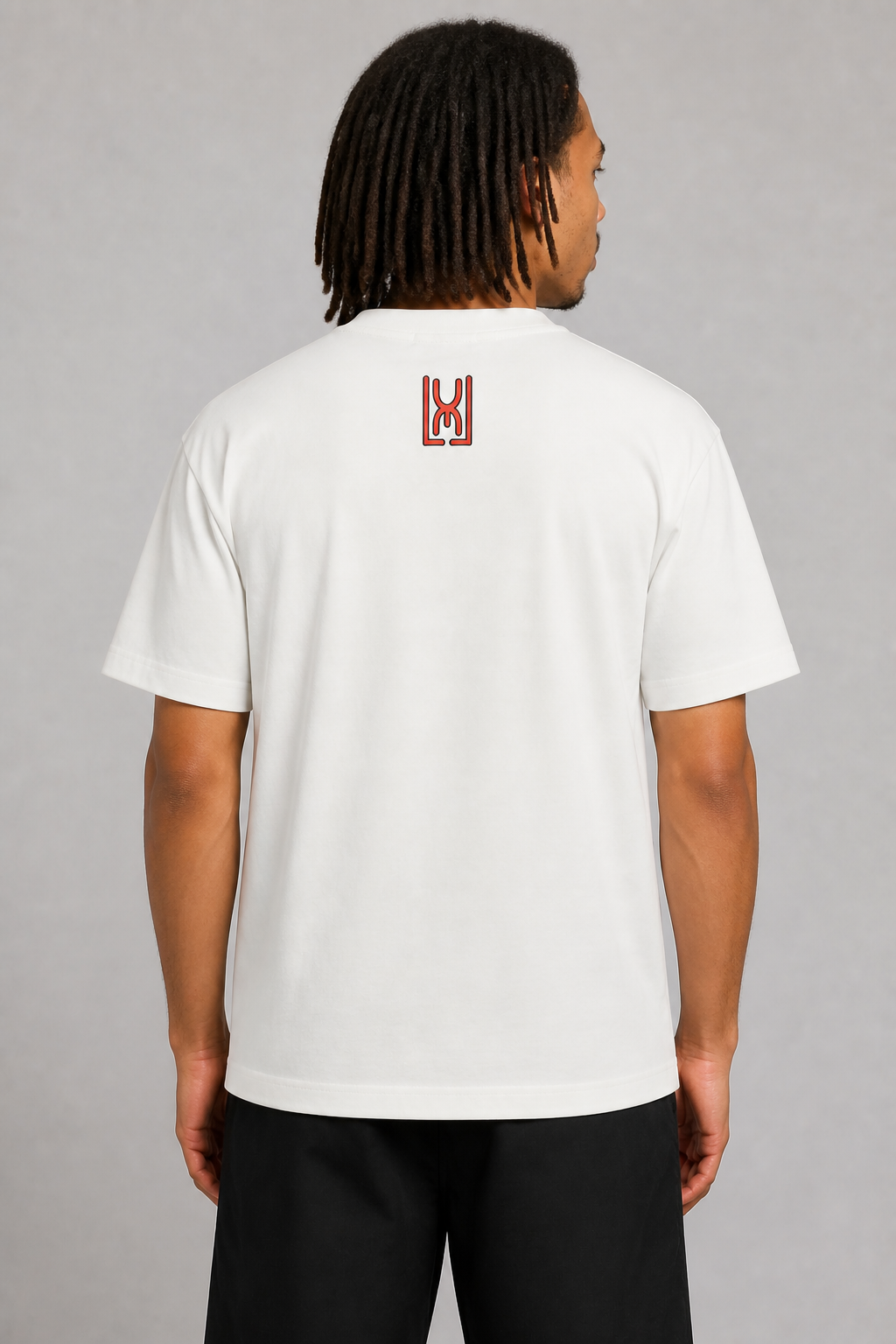 Luxe Classic Tee - White/Infra Red
