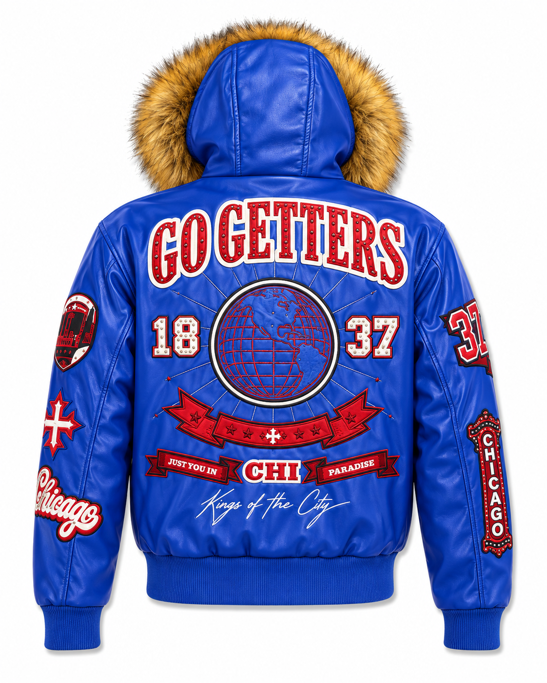 SYIP Exclusive Chicago Leather Jacket - Cubs Colors