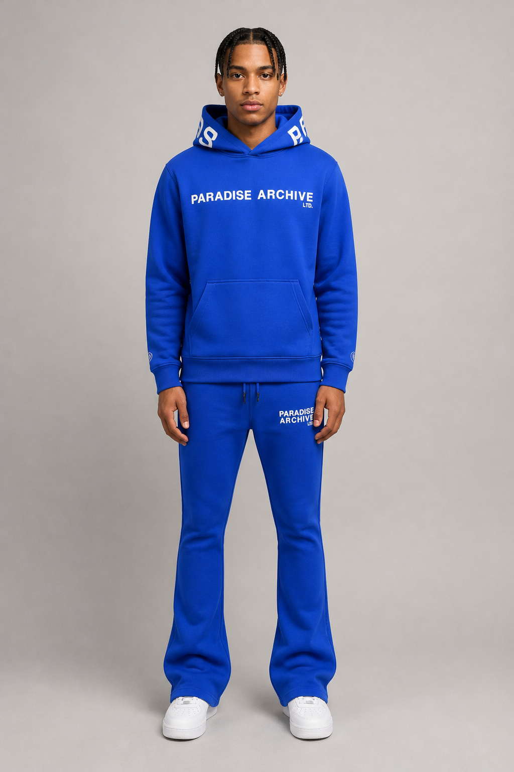 See You in Paradise "High Density Print Fleece" Jogging Suit - Royal Blue