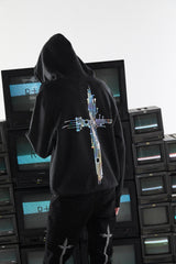 RTA Jordan Black Circuit Cross Hoodie