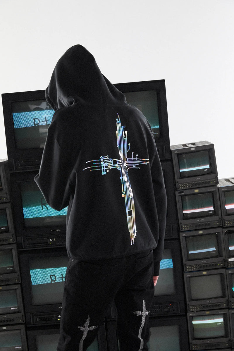 RTA Jordan Black Circuit Cross Hoodie