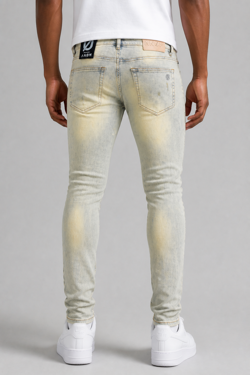 ANOM "Palms" Fitted Jeans - Light Vintage Blue