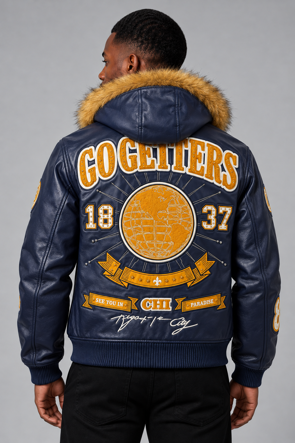 SYIP Exclusive Chicago Leather Jacket - Bears Colors