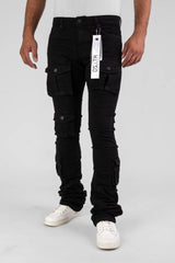 Disaster Super Stretch Denim Cargo Stacked Jean