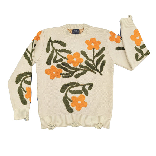 One In A Million Flowery Pattern Crewneck