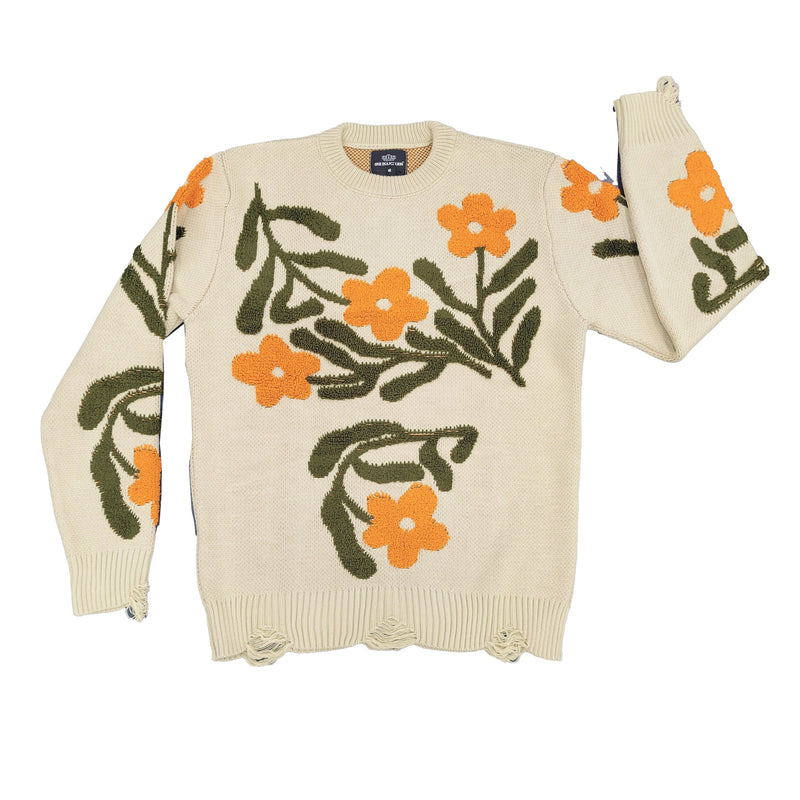 One In A Million Flowery Pattern Crewneck