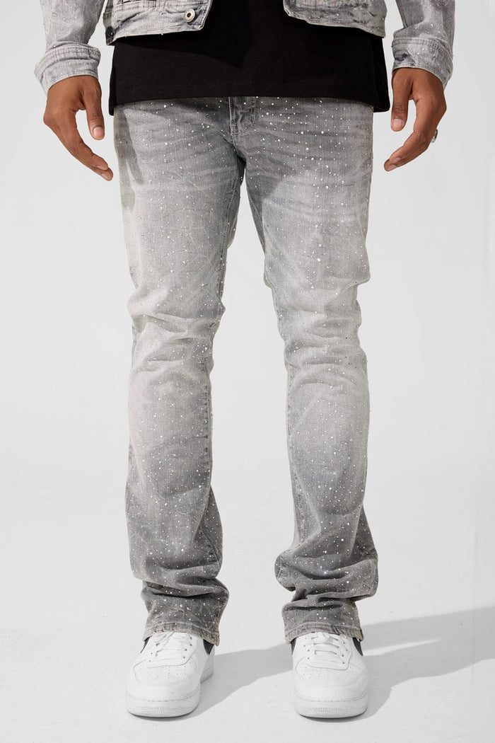 Jordan Craig "Local Dealer" Super Skinny Stacked Rhinestone Jeans