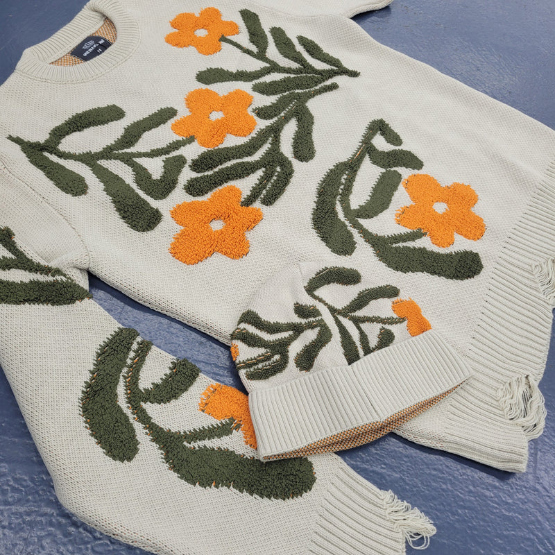 One In A Million Flowery Pattern Crewneck