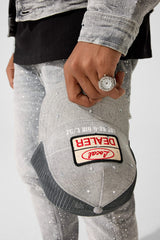 Jordan Craig "Local Dealer" Super Skinny Stacked Rhinestone Jeans