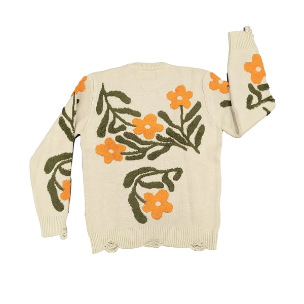 One In A Million Flowery Pattern Crewneck