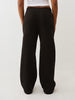 True Religion Women's Crystal Logo Cropped Zip Hoodie & Crystal Script Wide Leg Sweatpants - Jet Black