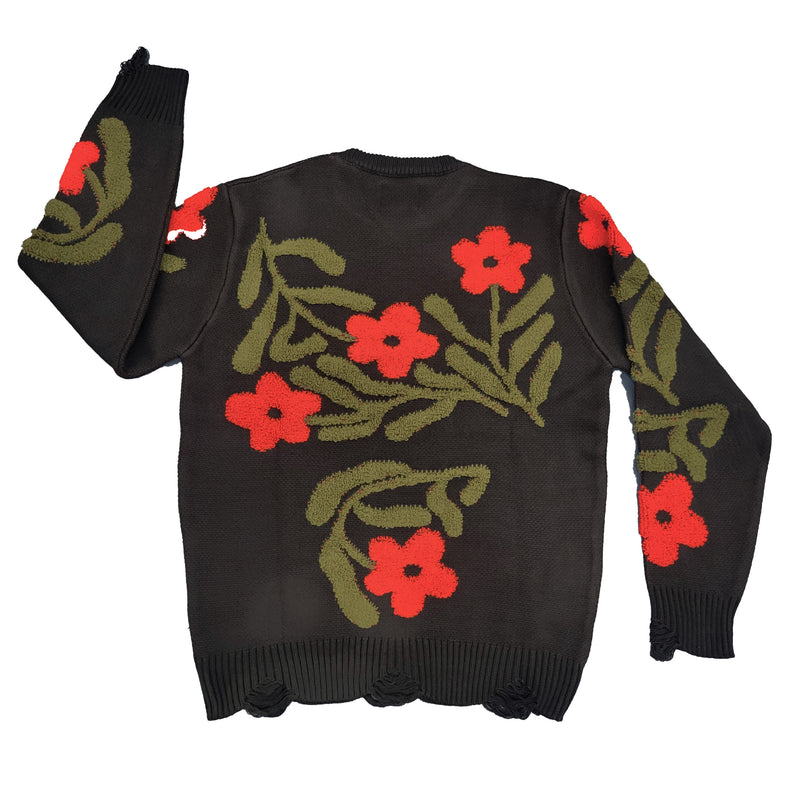 One In A Million Flowery Pattern Crewneck