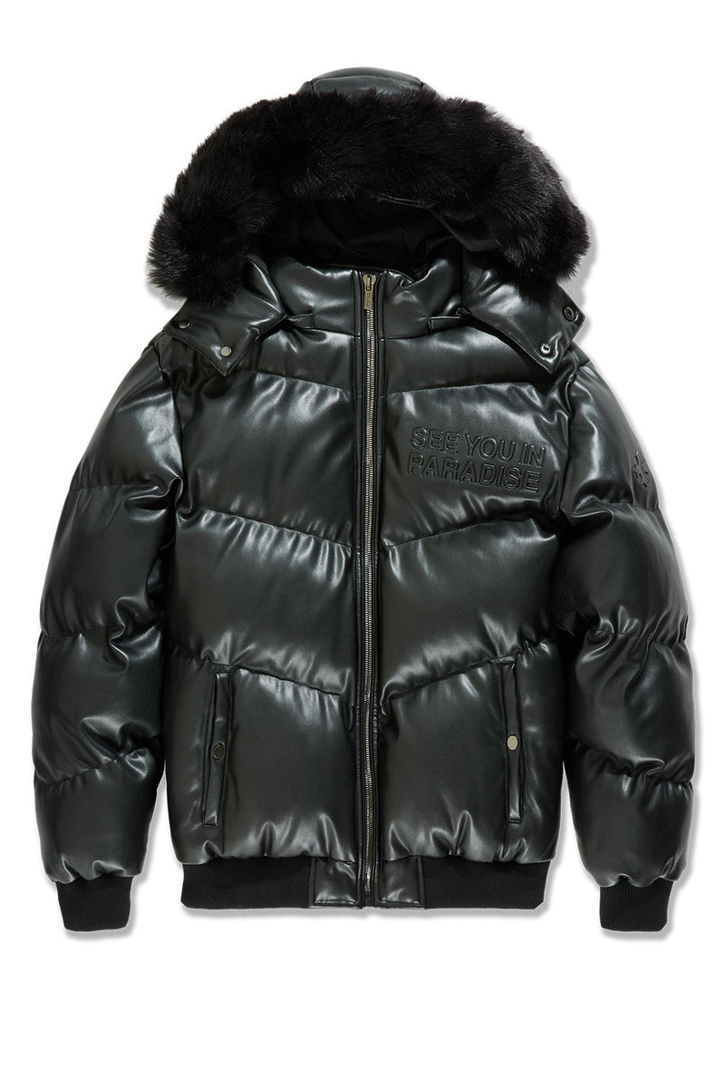 See You In Paradise "The Wild One" Puffer Leather Jacket