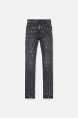 RTA Bryant Skinny Jean - Noir Coated Grey