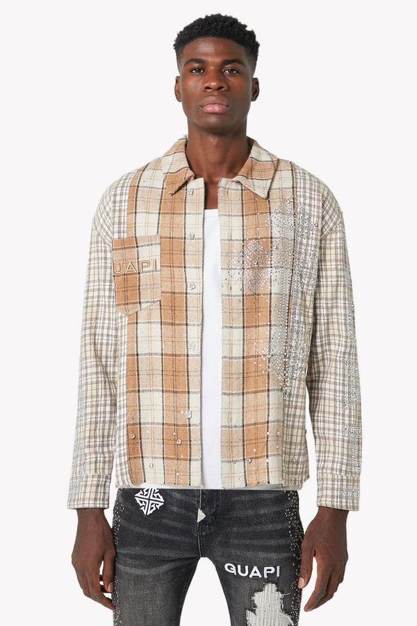 Guapi Cream Cross Flannel Shirt