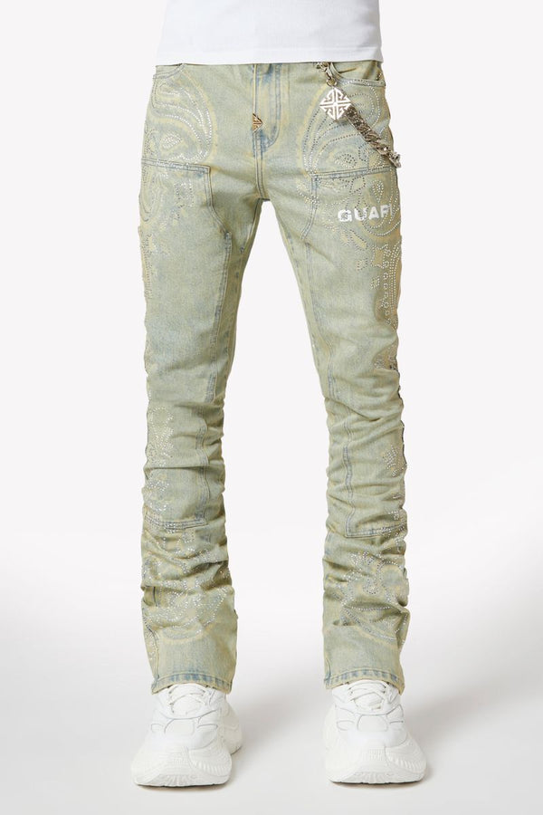 Guapi Vintage Paisley Denim Jeans