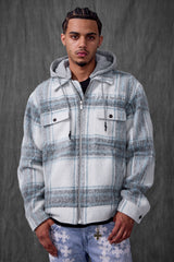 See You In Paradise Flannel Hooded Shacket