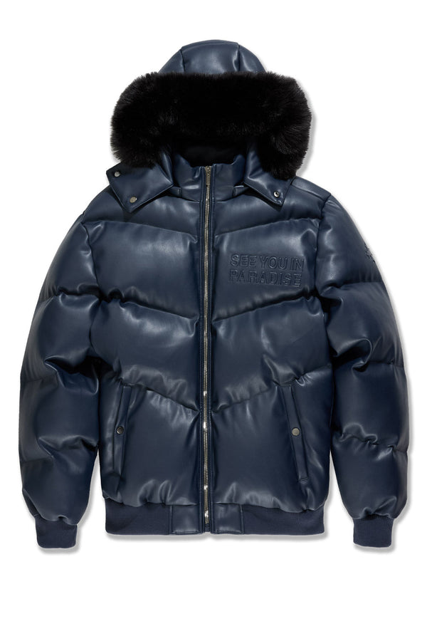 See You In Paradise "The Wild One" Puffer Leather Jacket