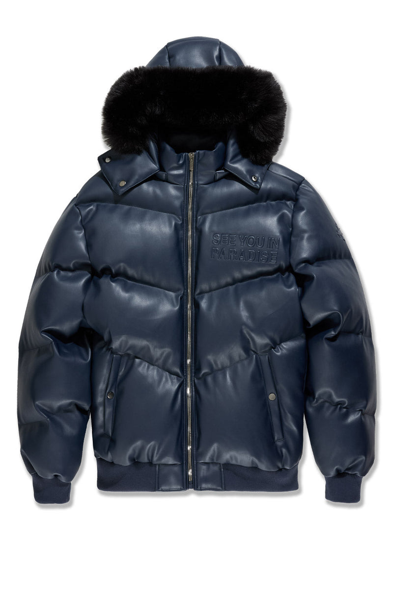 See You In Paradise "The Wild One" Puffer Leather Jacket