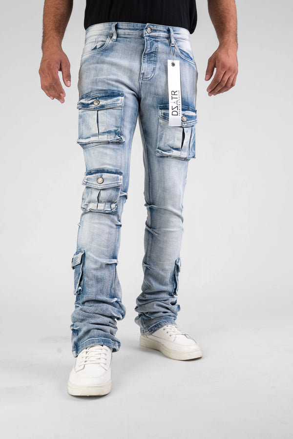 Disaster Super Stretch Denim Cargo Stacked Jean