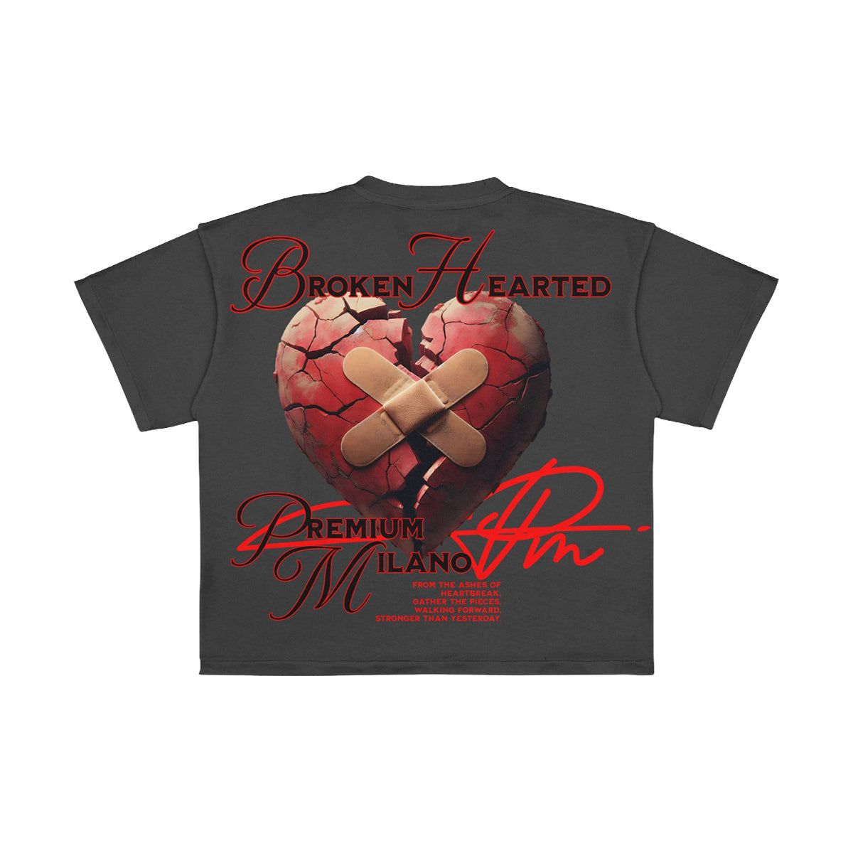 Premium Milano "Broken Hearted" Crewneck Graphic Tee