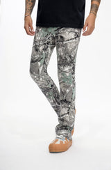 Valabasas "Recon" Rhinestone Stacked Jeans - Grey Forest