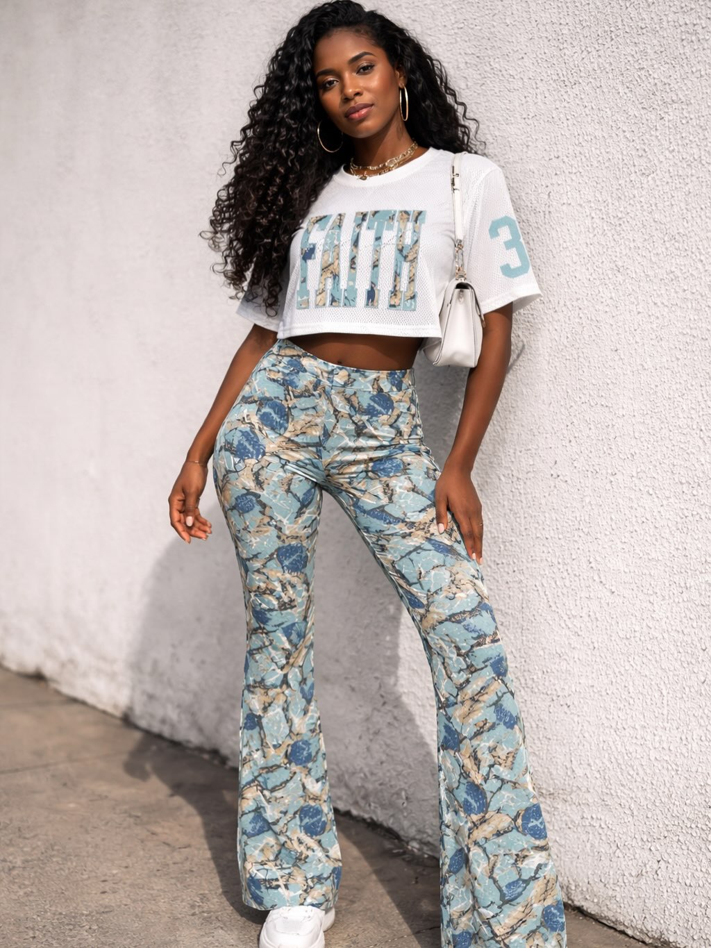 Red Fox Stacked Rhinestone Pants (Blue & Pink) | Dress Code