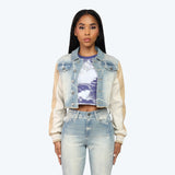 Smoke Rise Rhinestone Jean Trucker Jacket & Pinching Stack Pants