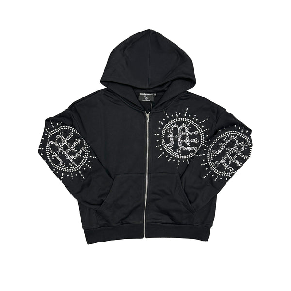 Mixed Emotion "Eclipse" Black Rhinestone Hoodie